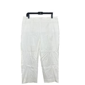Talbots Womens White Straight Leg Heritage Fit Pants Size 12